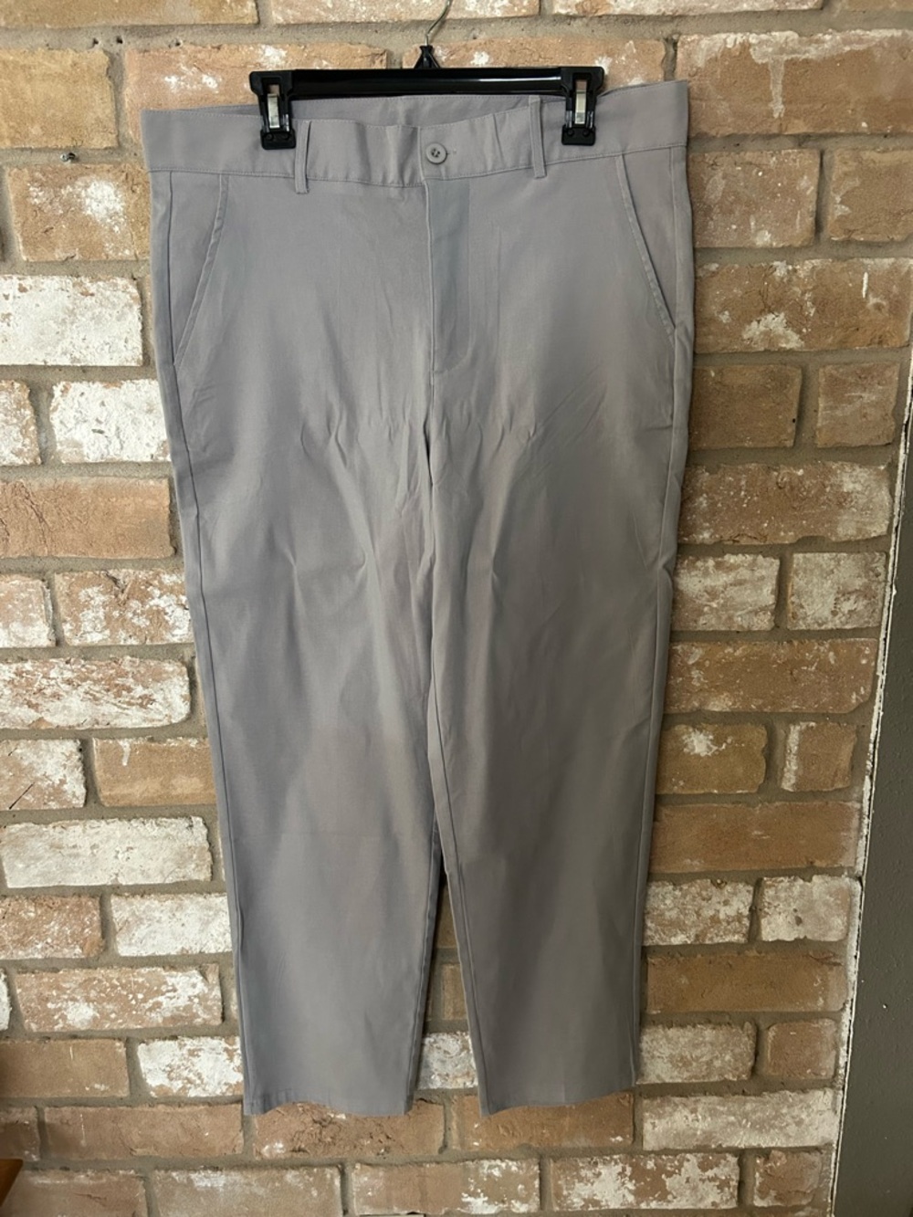 Men's Light Gray Dress Pants - Classic Straight Tailored Fit